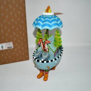Patience Brewster Noah's Ark Music Box #: 08-41102 NIB Details: Resin and sisal.